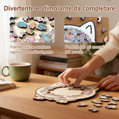Puzzle in legno  Cani e Gatti